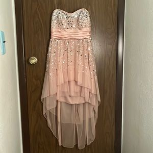 strapless prom dress